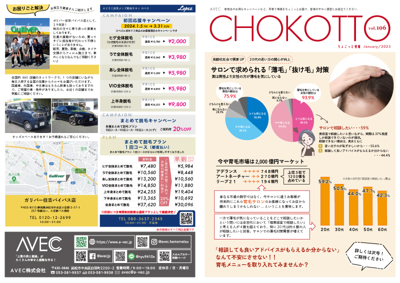 AVECのニュースレター「ちょこっと情報Vol.106」